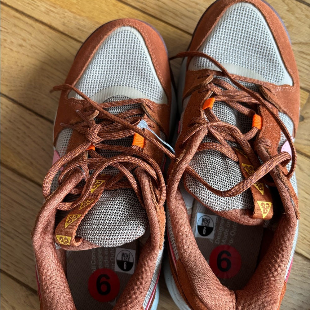 Nike ACG Trail Sneakers - Pink, Brown, and Orange - Picture 9 of 11
